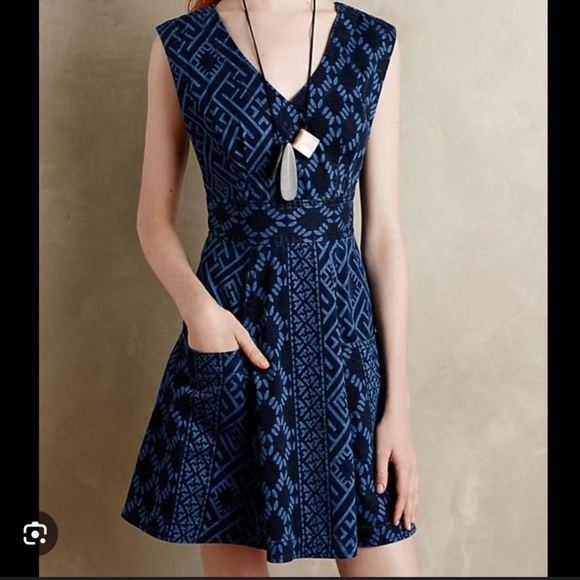 Plenty by Tracy Reese Dresses & Skirts - Anthropologie Plenty by Tracy Reese Navy Geometric Mini Dress
